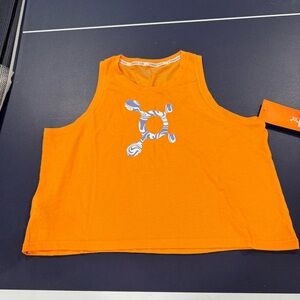 ORANGETHEORY Fitness Crop Mesh Muscle Tank Orange XL NWT
